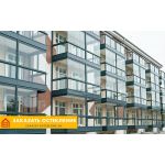 Балконы с алюминиевыми системами для французского остекления