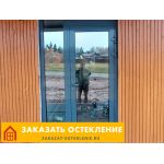 Входные двери с алюминиевым остеклением