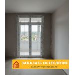 Французский балкон с панорамным остеклением в новостройке