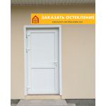 Глухие пластиковые двери белые для частного дома