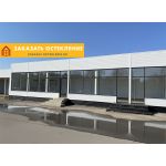 Фасад торгового центра с холодным панорамным остеклением алюминиевым профилем