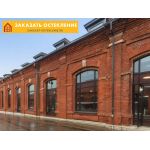 Коричневые алюминиевые окна для коммерческого помещения