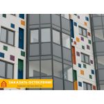 Балконы многоквартирного дома с остеклением алюминиевыми витражами