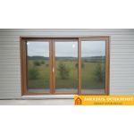 Дом с остеклением пластиковым раздвижным порталом с ламинацией