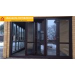 Портальные складные двери с системой гармошка для террасы дома