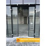 Панорамное раздвижное остекление павильона профилем из алюминия