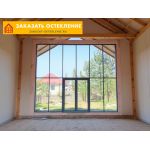 Фасад здания с теплым остеклением