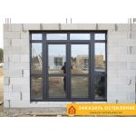 Усиленная двустворчатая алюминиевая дверь для частного дома