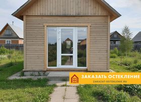 Глухие двери на входе из алюминиевого профиля