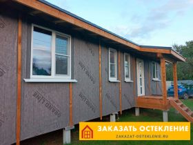 Дача с теплым остеклением пластиковыми окнами