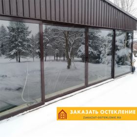 Алюминиевые портальные двери для панорамного проема частного дома