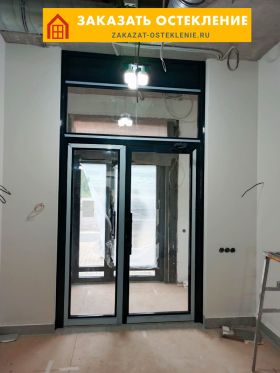Дверь с терморазрывом и стеклом из алюминиевого профиля