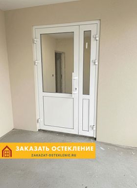 Входная алюминиевая дверь с терморазрывом и энергосберегающим остеклением